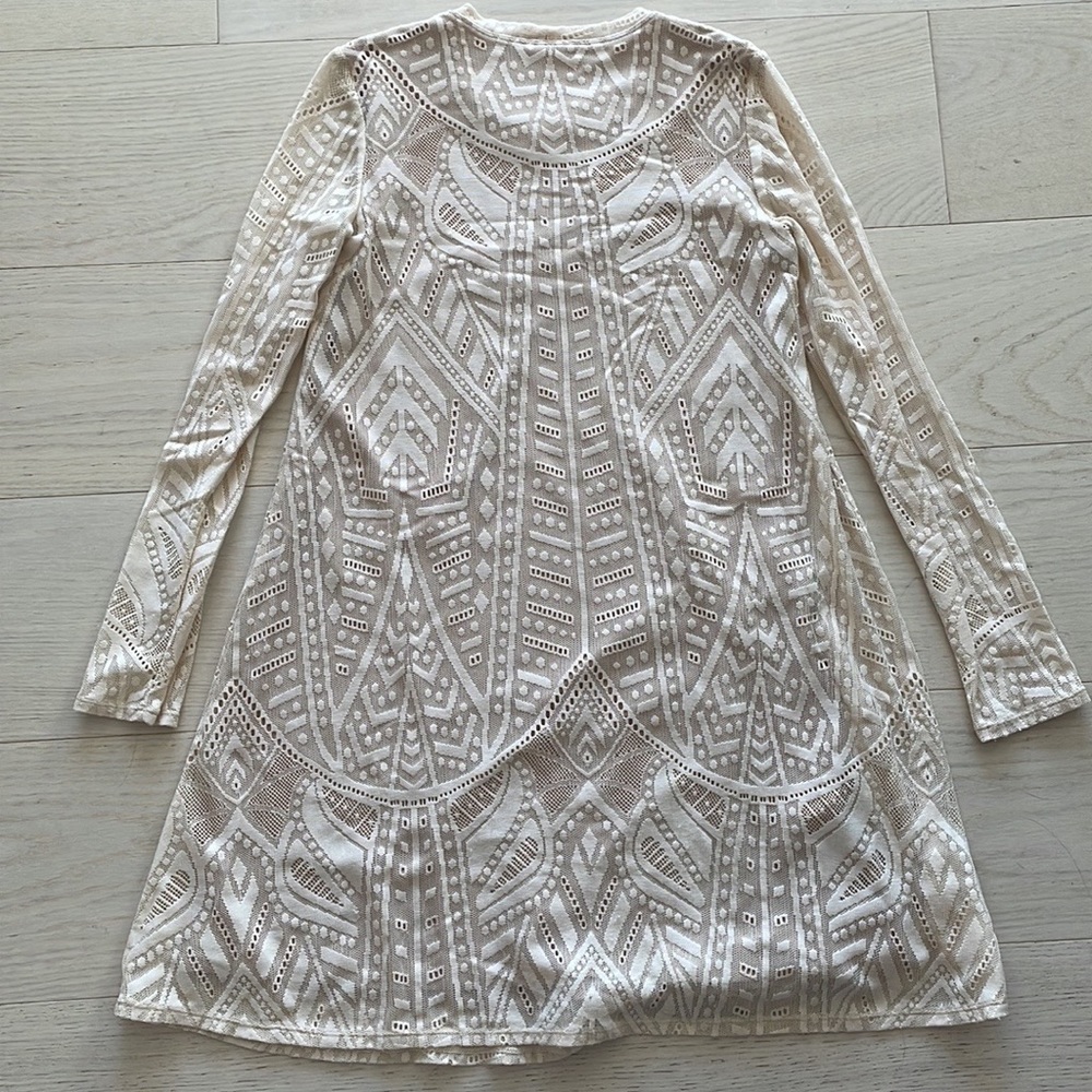 BCBGMaxAzria Ivory Natyly Long Sleeve Dress Sz S